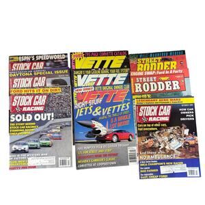 Car Magazine Mixed Lot of 9 Stock Car Racing + Vette + Street Rodder Vintage Ads